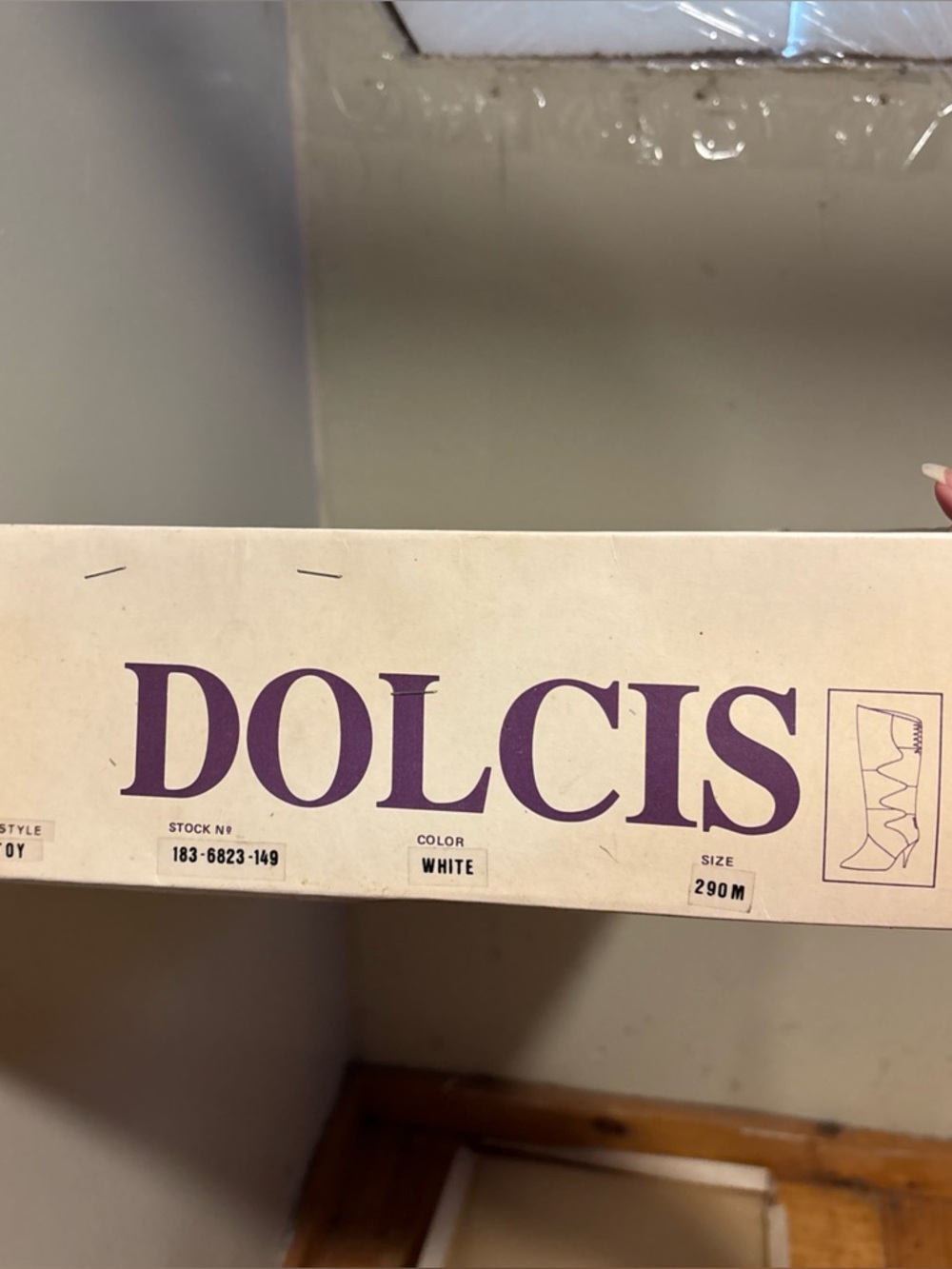 Vintage Dolcis white leather thigh boots Toy lace up back size 9M - Picture 15 of 16